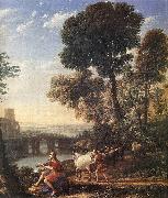 Claude Lorrain Landscape with Apollo Guarding the Herds of Admetus dsf Spain oil painting reproduction